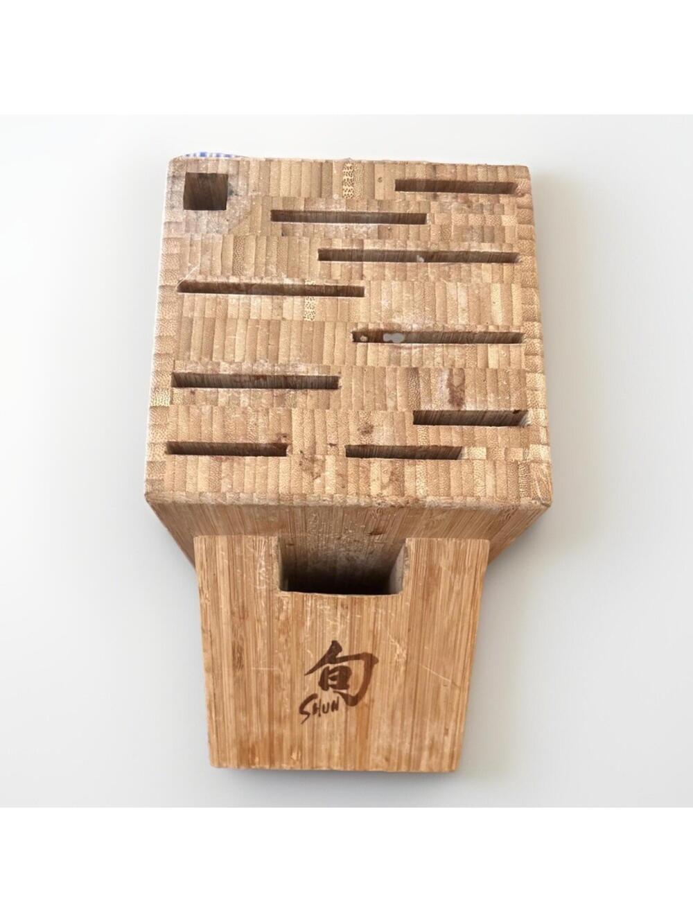 Shun Cutlery Bamboo Wood Knife Block 11-Slot New